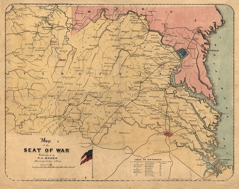 Virginia Maryland - Grant 1861 art print by Grant for $57.95 CAD