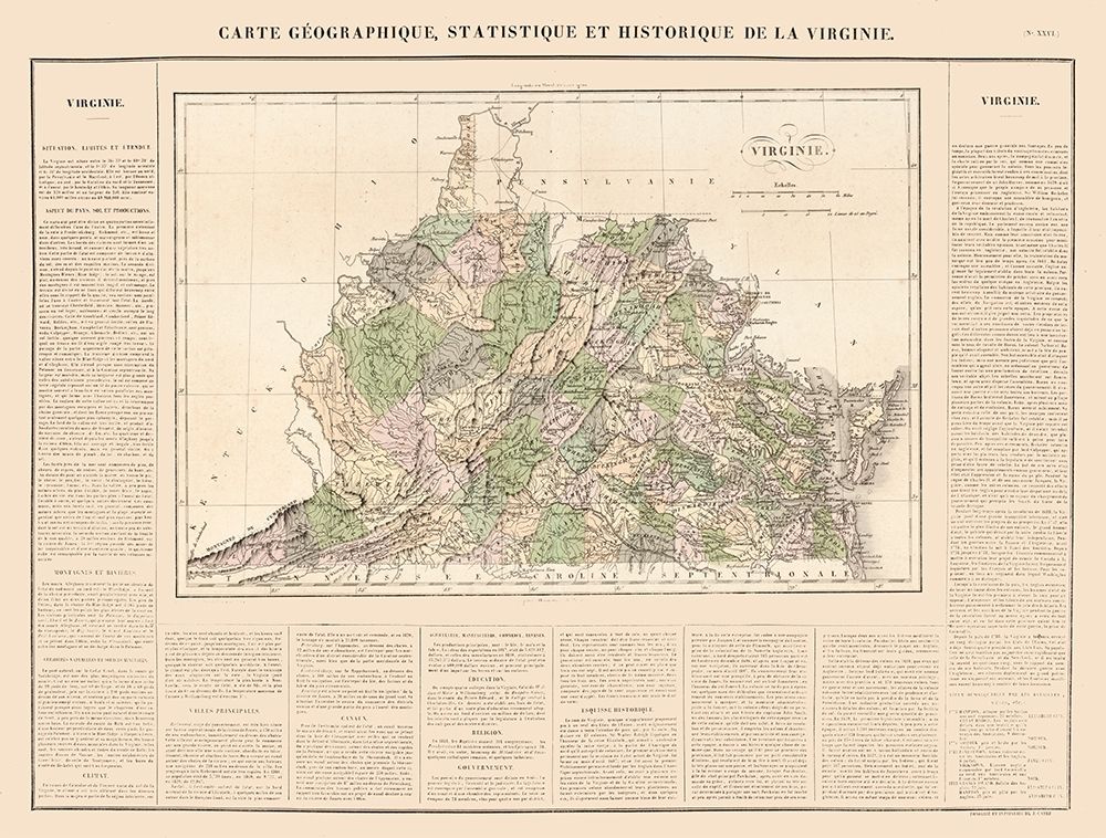Virginia - 1825 art print by Unknown for $57.95 CAD