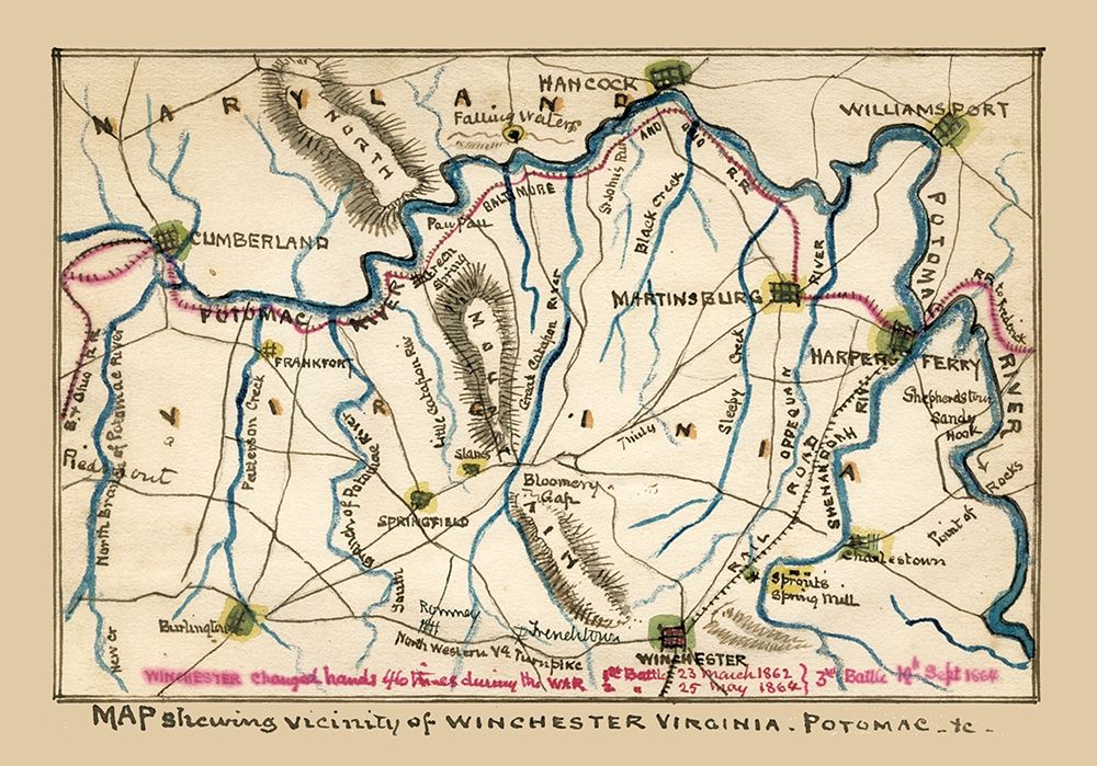 Winchester Virginia - 1862 art print by Unknown for $57.95 CAD