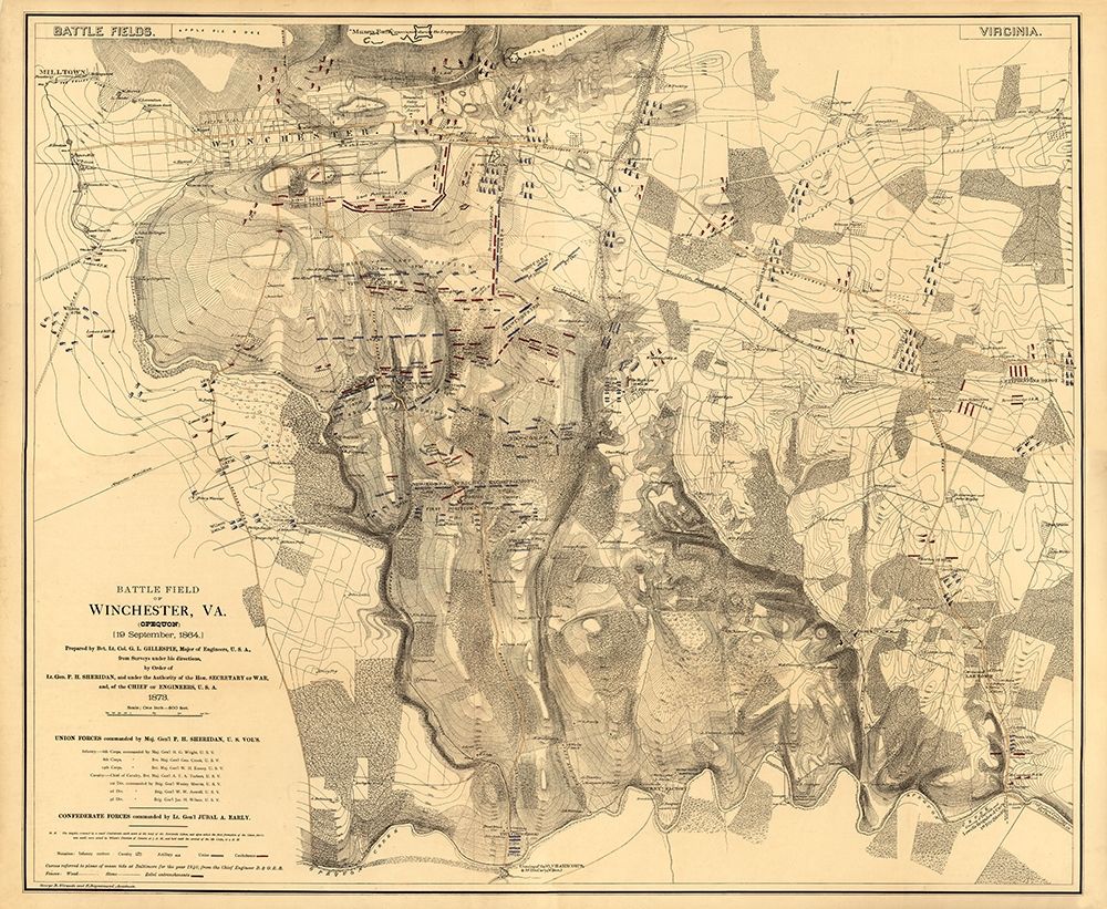 Winchester Virginia - 1864 art print by Unknown for $57.95 CAD