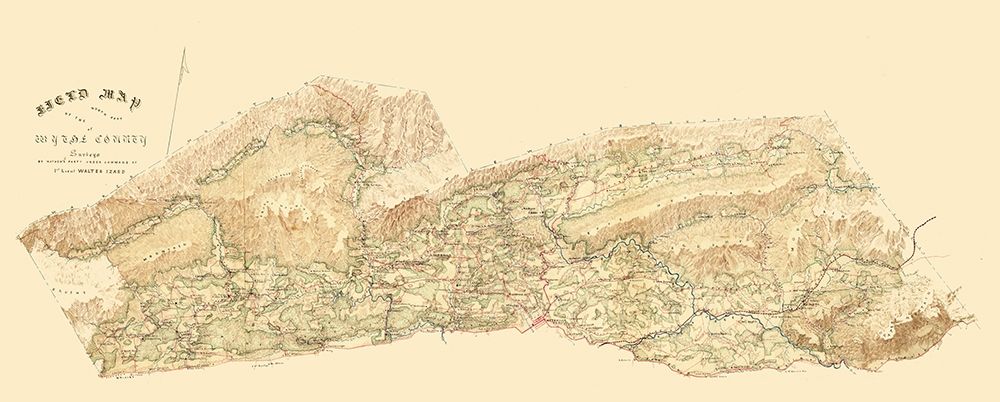Wythe County North Virginia - Matthews 1860 art print by Matthews for $57.95 CAD