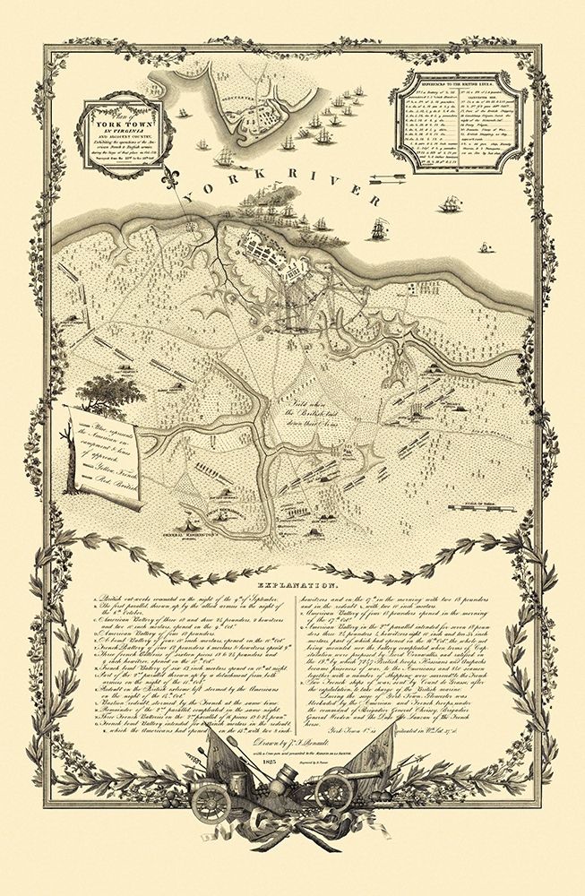 Yorktown Virginia - Tanner 1825 art print by Tanner for $57.95 CAD