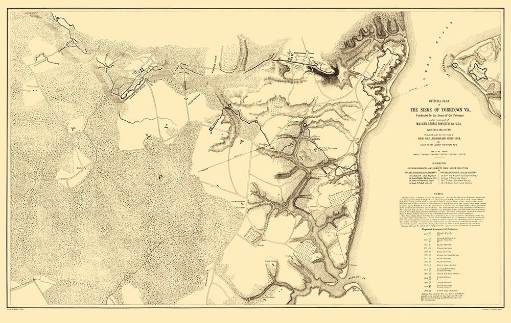 Yorktown Siege Virginia - Labbot 1862 art print by Labbot for $57.95 CAD