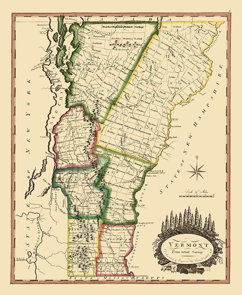 Vermont - Doolittle 1795 art print by Doolittle for $57.95 CAD