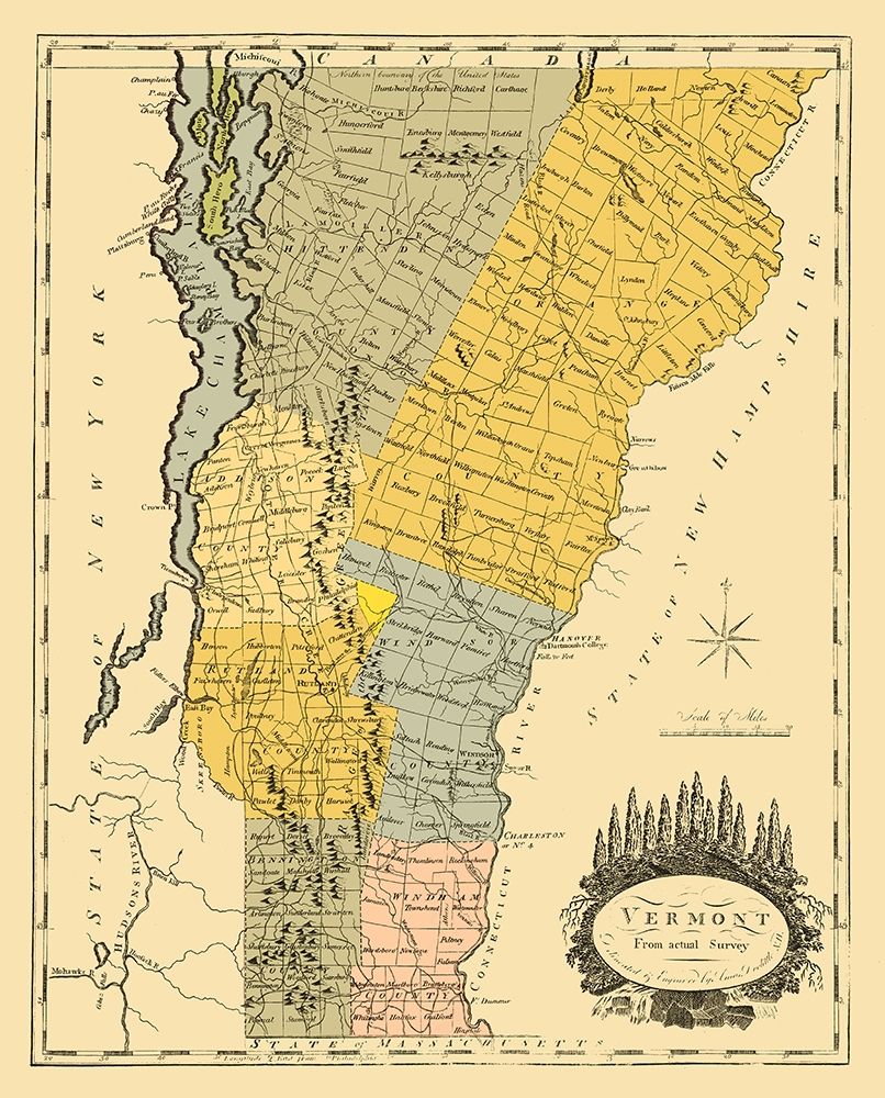 Vermont - Doolittle 1814 art print by Doolittle for $57.95 CAD