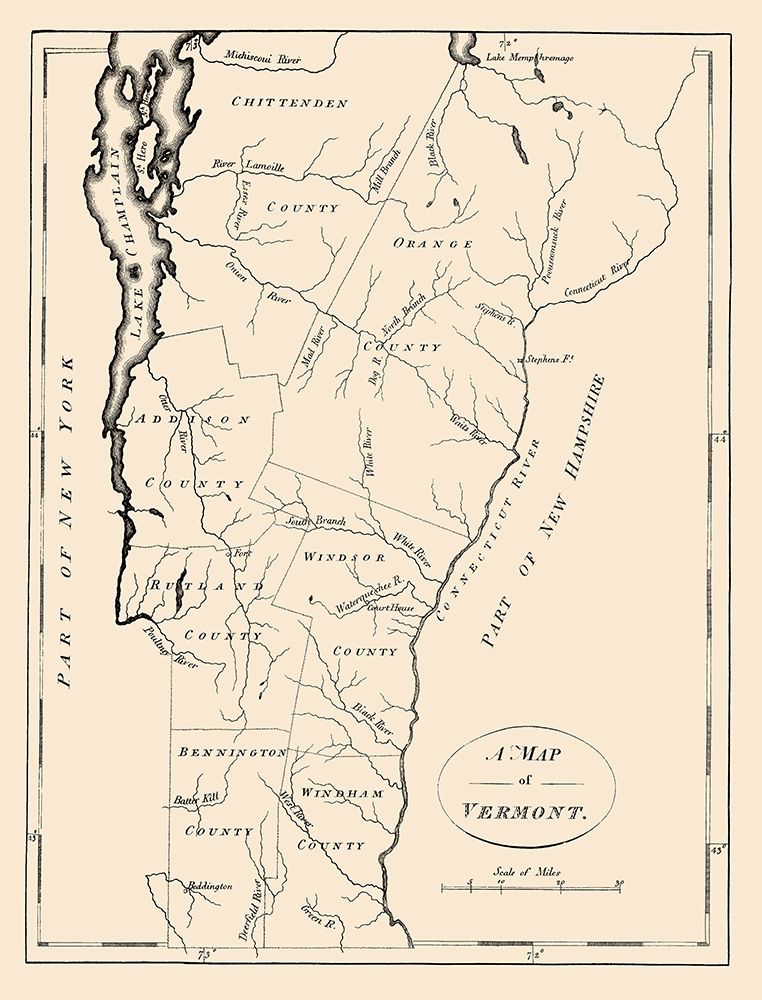 Vermont - Morse 1794 art print by Morse for $57.95 CAD