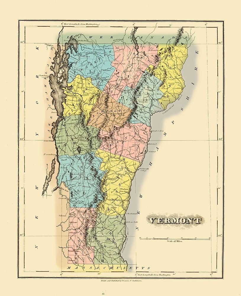 Vermont - Lucas 1822 art print by Lucas for $57.95 CAD