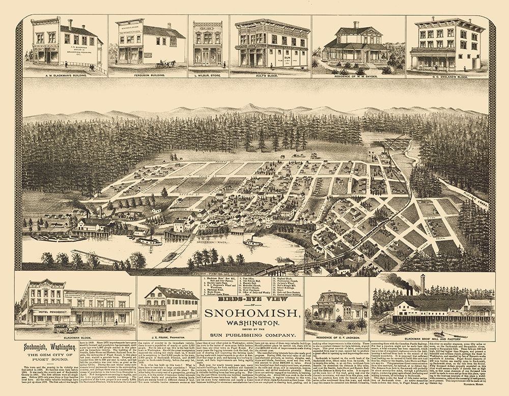 Snohomish Washington - Elliot 1890 art print by Elliot for $57.95 CAD