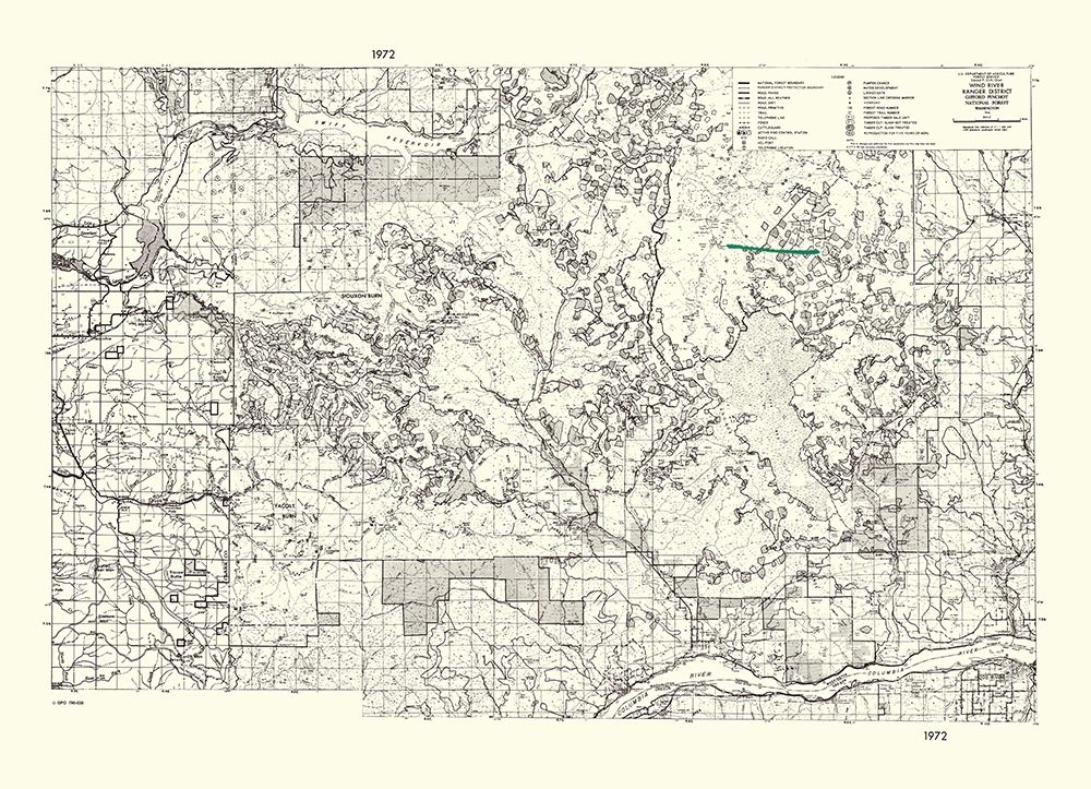 Wind River Washington Quad - USDA 1972 art print by USDA for $57.95 CAD