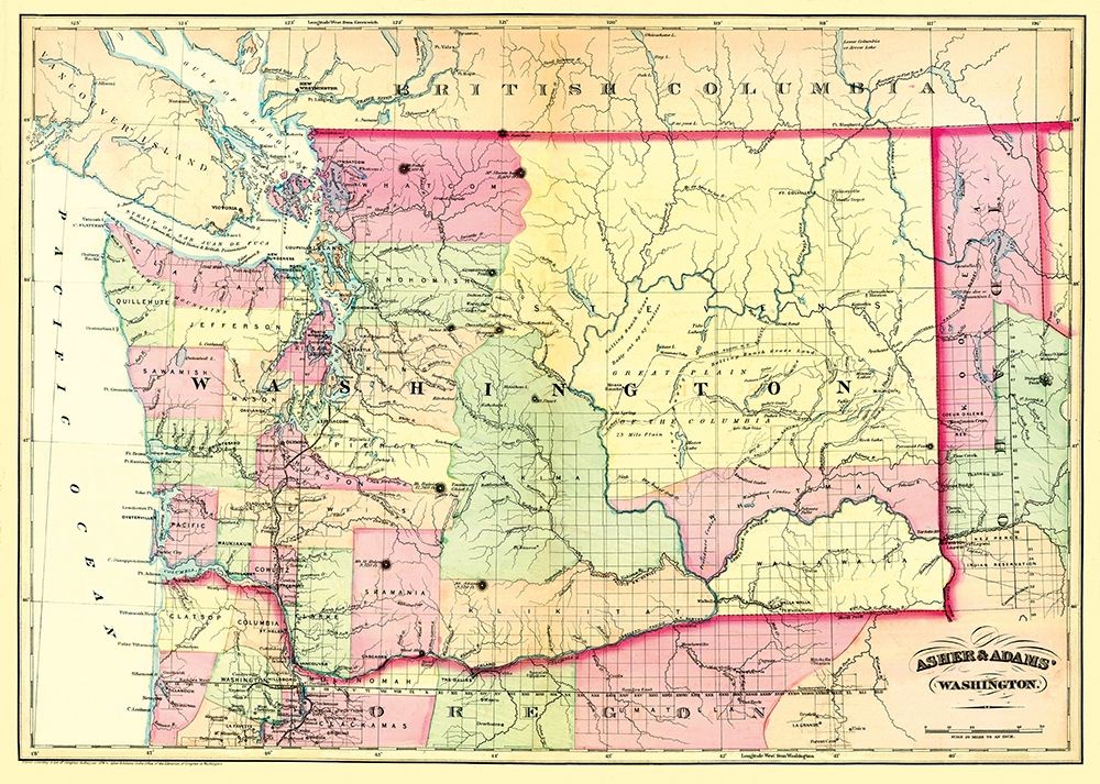 Washington - Asher  1874 art print by Asher for $57.95 CAD