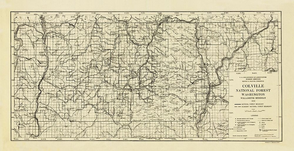 Colville National Forest Washington - Meridan art print by Meridian for $57.95 CAD