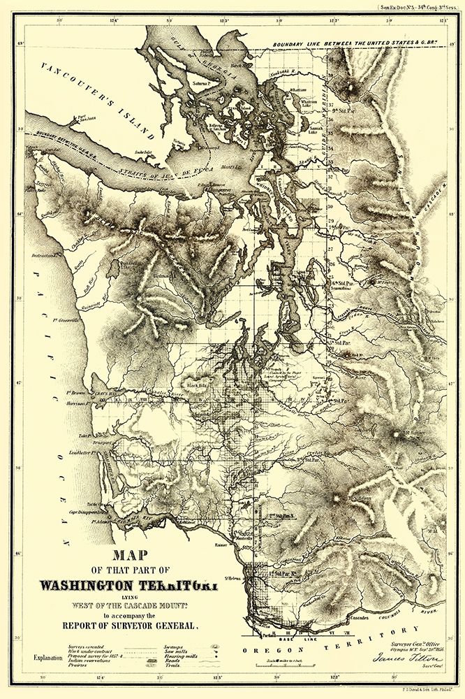 Washington Territory - West of Cascades - Duval art print by Duval for $57.95 CAD