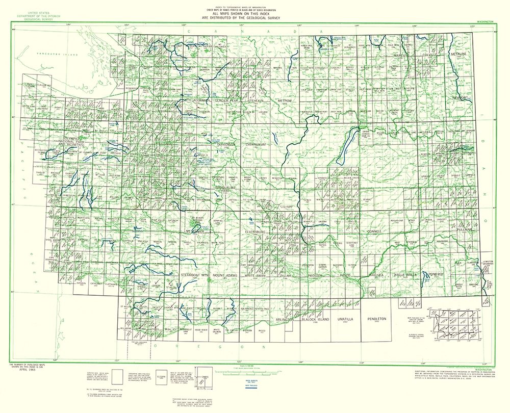 Washington Washington Quad - USGS 1965 art print by USGS for $57.95 CAD