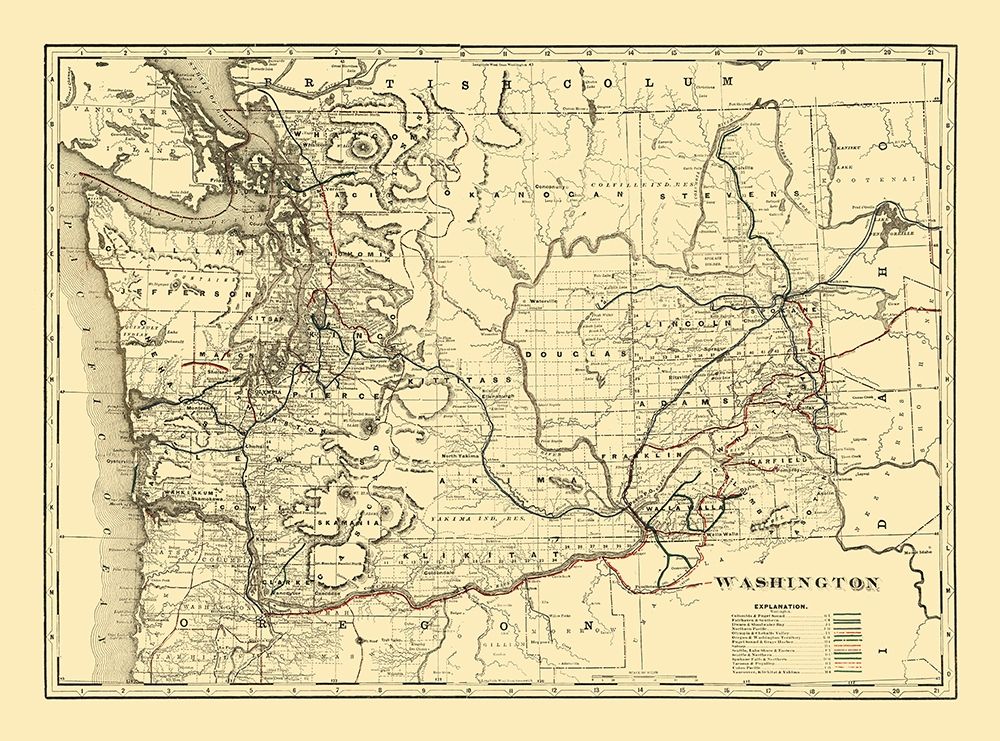 Washington -1896 art print by Unknown for $57.95 CAD