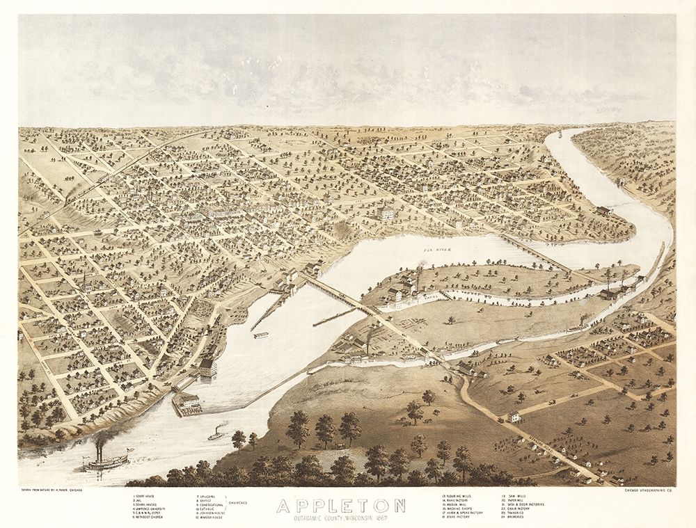 Appleton Wisconsin - Ruger 1867 art print by Ruger for $57.95 CAD