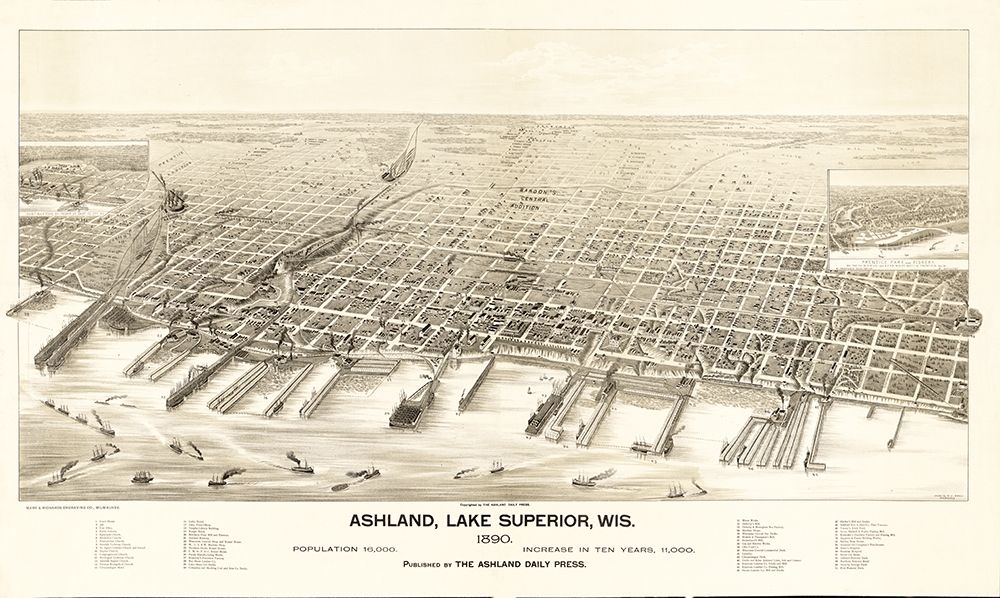 Ashland Wisconsin - Pauli 1890 art print by Pauli for $57.95 CAD
