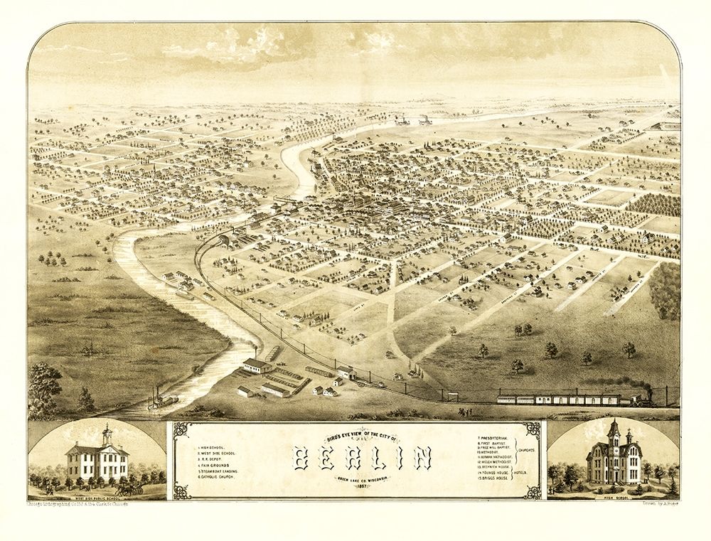 Berlin Wisconsin - Ruger 1867 art print by Ruger for $57.95 CAD