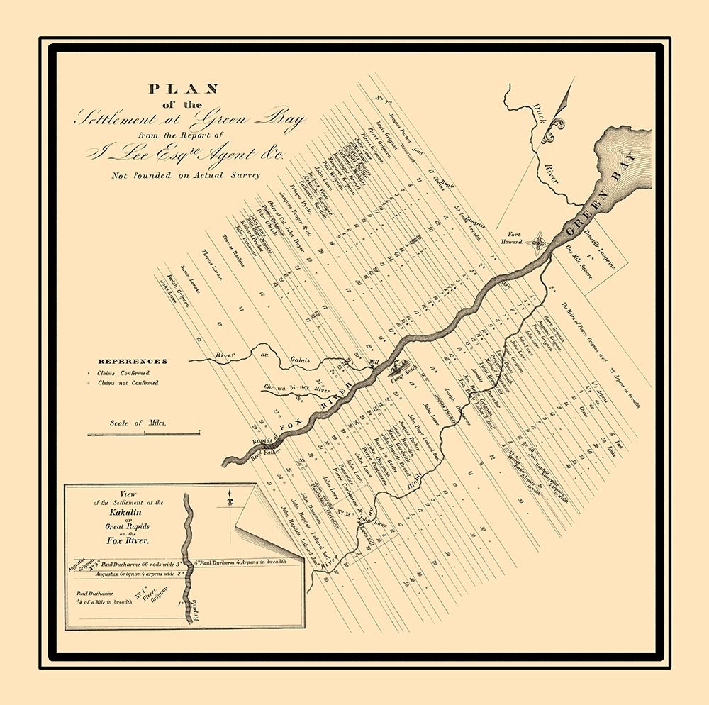 Green Bay Wisconsin - US Government 1821 art print by U.S. Government for $57.95 CAD