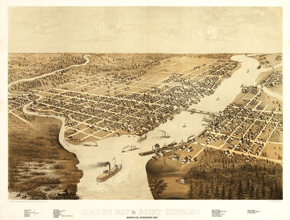 Green Bay Fort Howard Wisconsin - Ruger 1867 art print by Ruger for $57.95 CAD