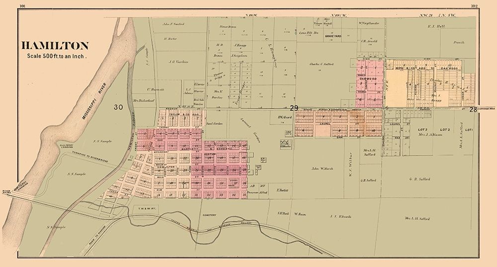 Hamilton Illinois 1874 art print by Andreas for $57.95 CAD