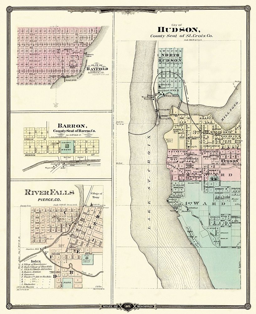 Hudson, Bayfield, River Falls Wisconsin art print by Snyder for $57.95 CAD