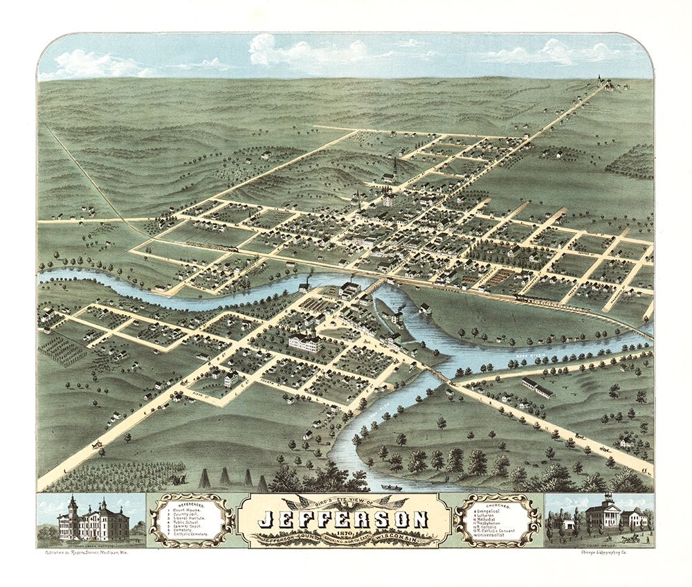 Jefferson Wisconsin - Ruger 1870 art print by Ruger for $57.95 CAD
