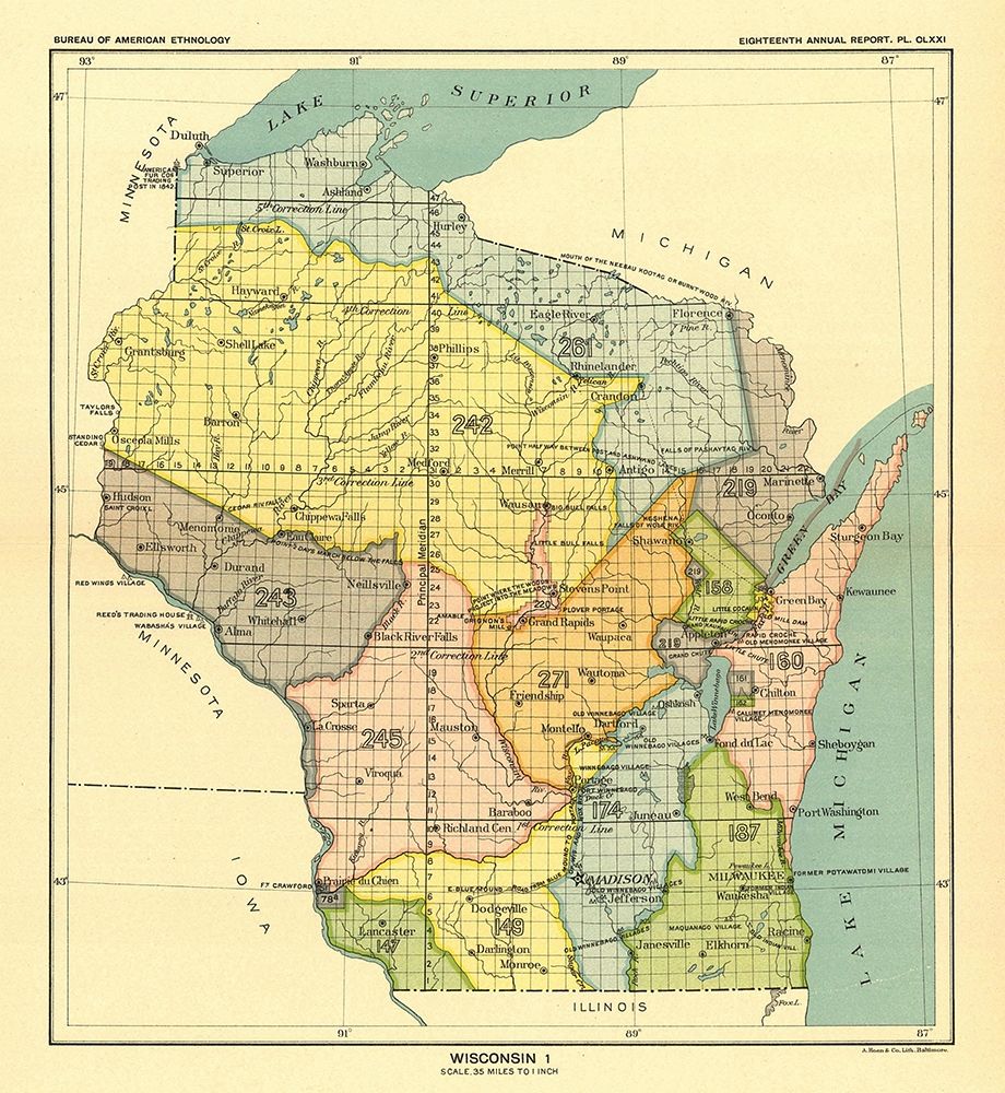 Wisconsin - Lake Superior - Hoen 1896 art print by Hoen for $57.95 CAD