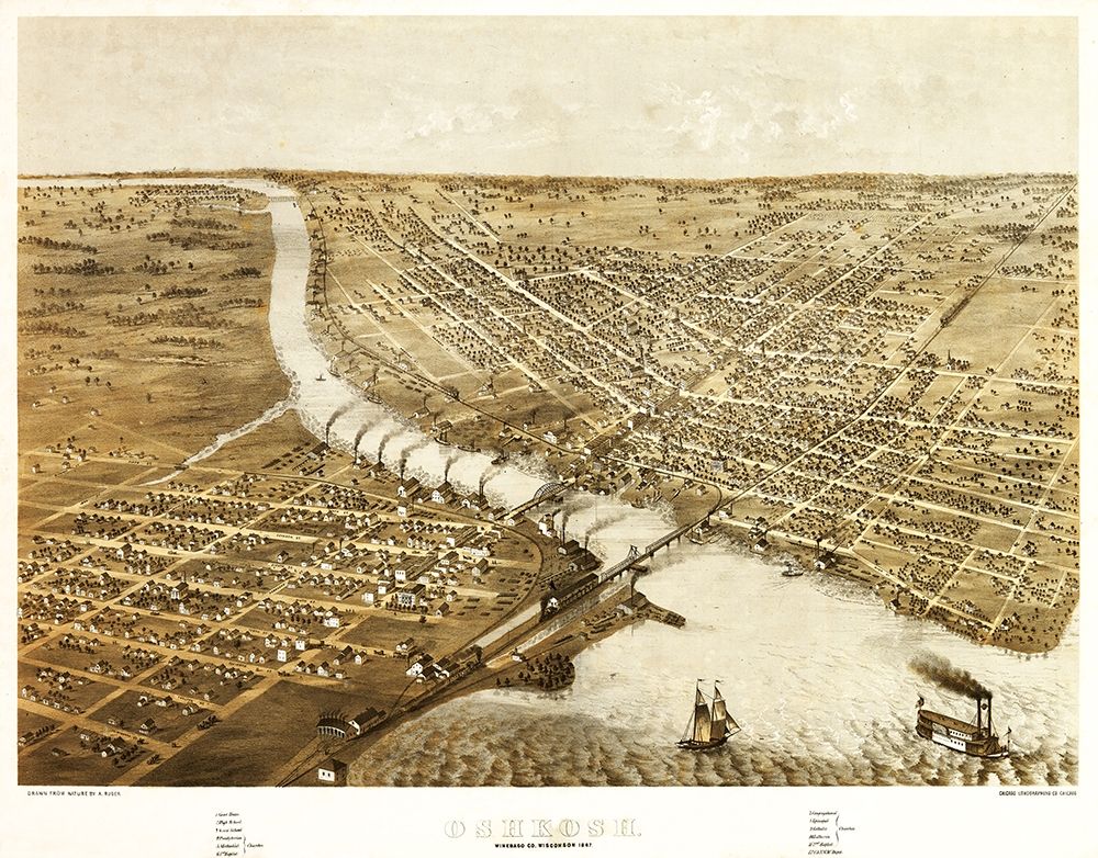 Oshkosh Wisconsin - Ruger 1867 art print by Ruger for $57.95 CAD