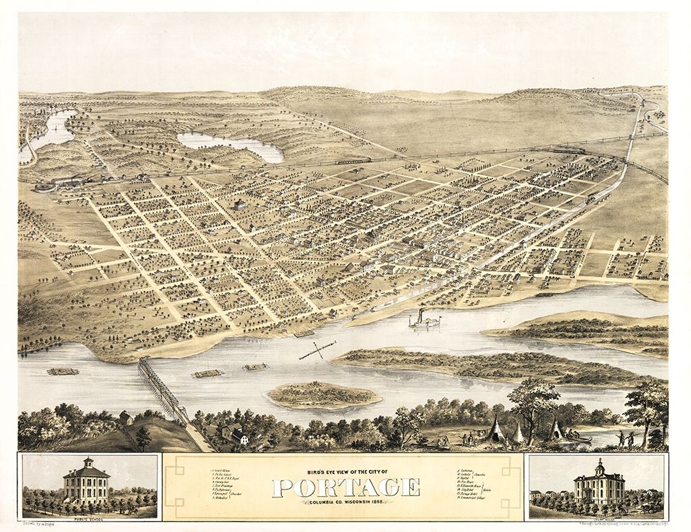 Portage Wisconsin - Ruger 1868 art print by Ruger for $57.95 CAD