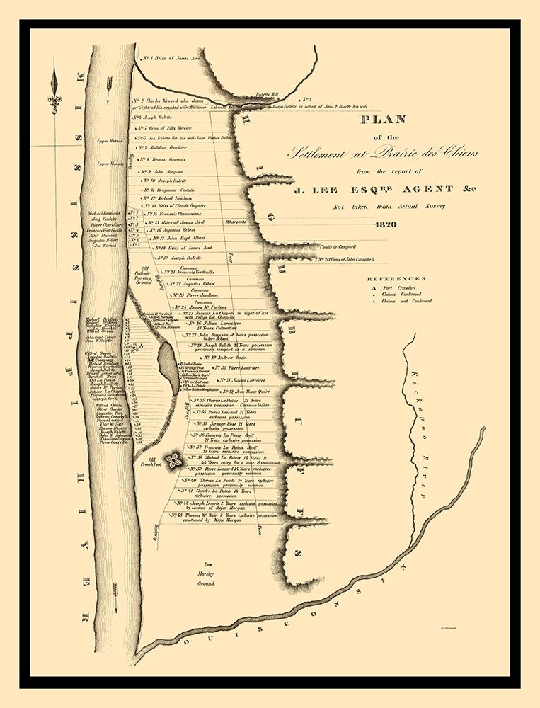 Prairie Du Chien Wisconsin Landowner - Lee 1820 art print by Lee for $57.95 CAD