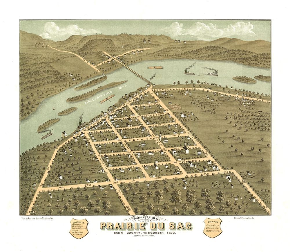 Prairie Du Sac Wisconsin - Ruger 1870 art print by Ruger for $57.95 CAD