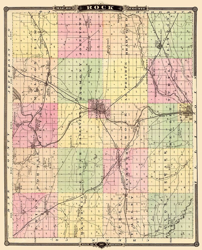 Rock Wisconsin - Snyder 1878 art print by Snyder for $57.95 CAD