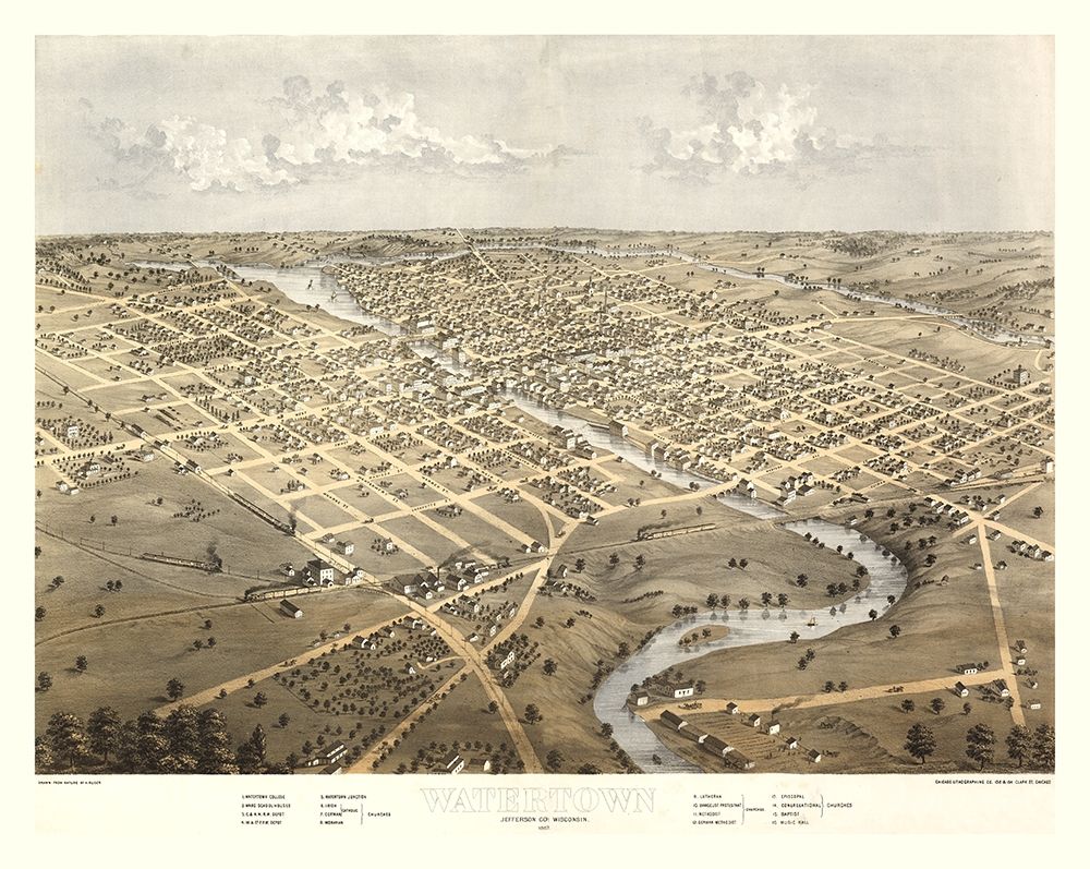 Watertown Wisconsin - Ruger 1867 art print by Ruger for $57.95 CAD
