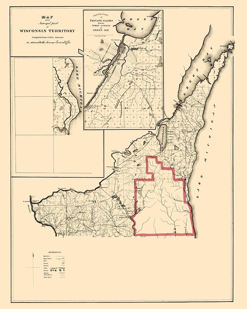 Wisconsin Territory Surveys - Surveyor General art print by Surveyor General for $57.95 CAD