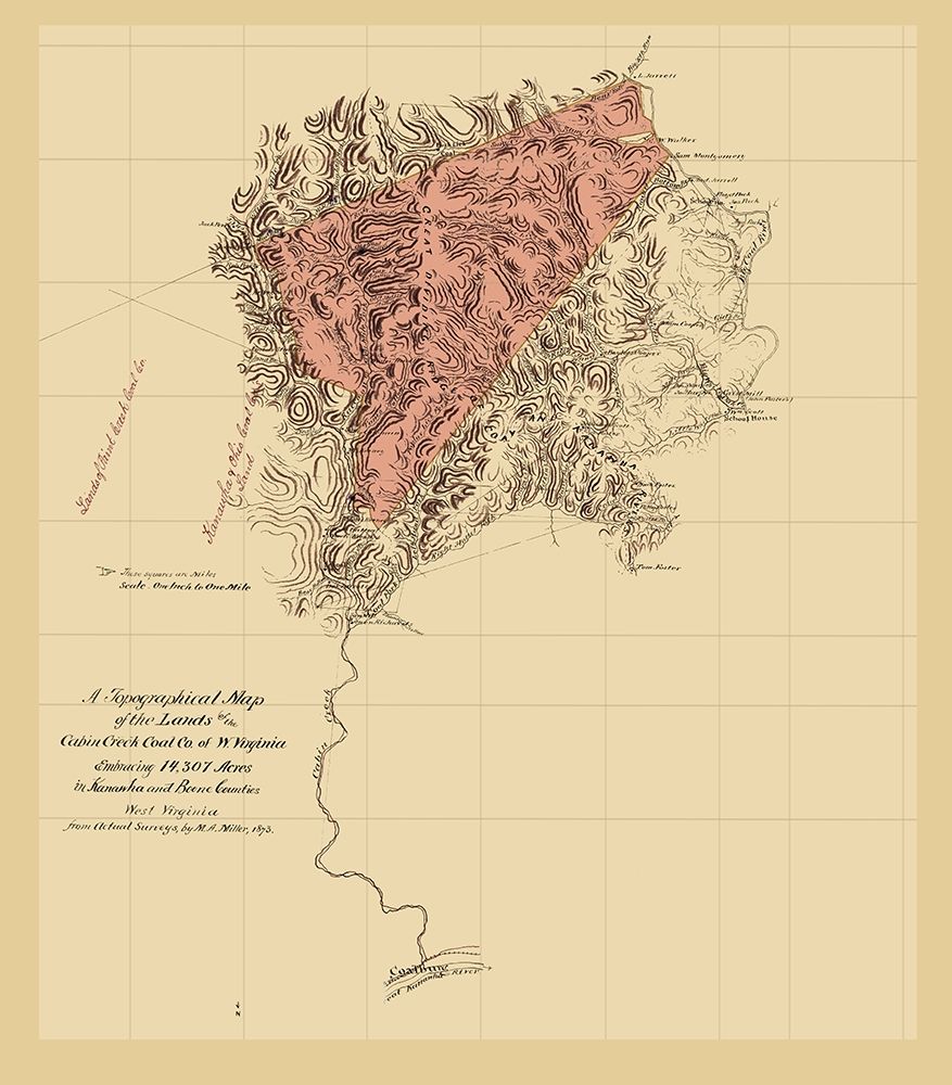 Cabin Creek Coal Company West Virginia art print by Miller for $57.95 CAD