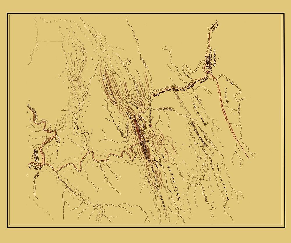 New River Railroad - Hotchkiss 1880 art print by Hotchkiss for $57.95 CAD