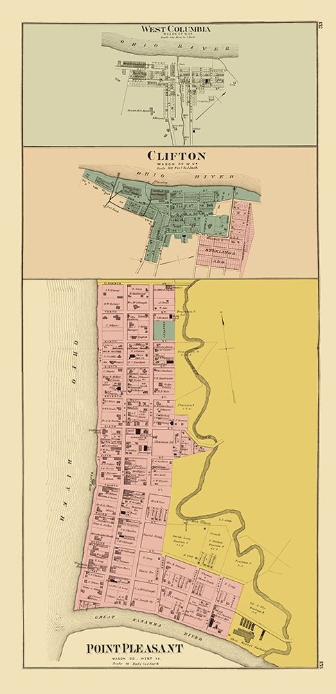 West Columbia Clifton Point Pleasant West Virginia art print by Hayes for $57.95 CAD