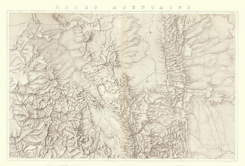 Rocky Mountains Wyoming - Bien 1876 art print by Bien for $57.95 CAD