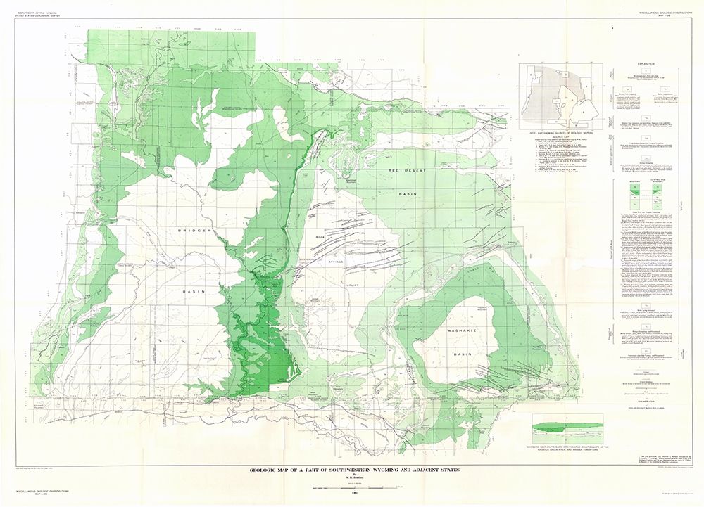 Southwestern Wyoming Adjacent States - Bradley art print by Bradley for $57.95 CAD