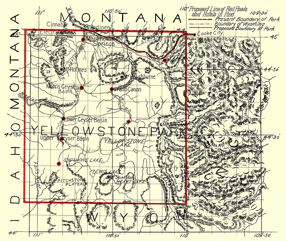 Yellowstone National Park - 1900 art print by Unknown for $57.95 CAD