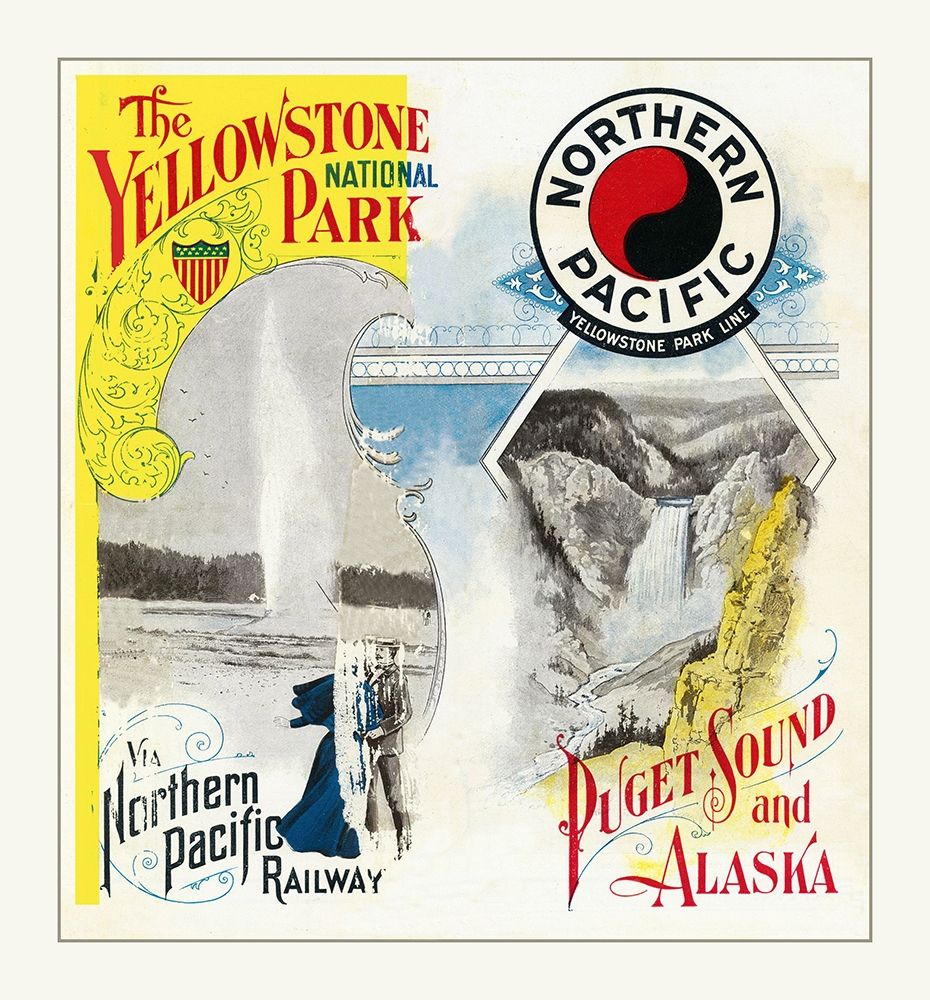 Northern Pacific Yellowstone Cover - Poole 1898 art print by Poole for $57.95 CAD