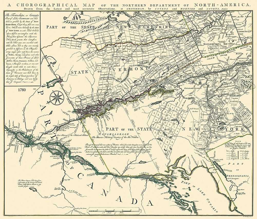 Northern Department of America - Covens 1780 art print by Covens for $57.95 CAD