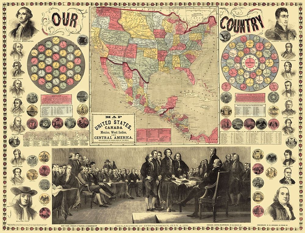 United States, Declaration Signing - Purley 1859 art print by Purley for $57.95 CAD