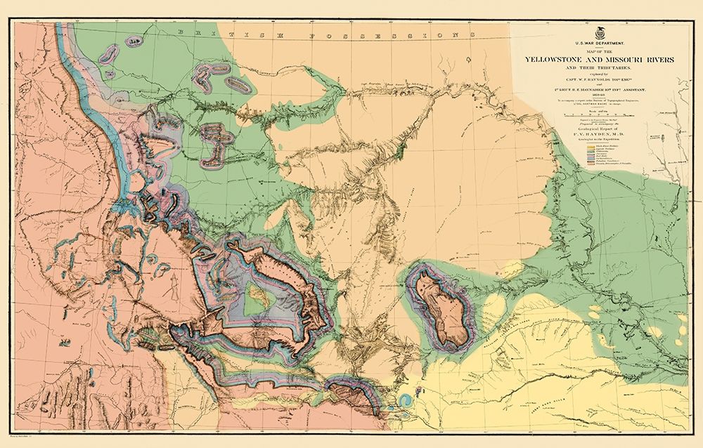 Yellowstone and Missouri River - War Dept 1859 art print by War Dept for $57.95 CAD