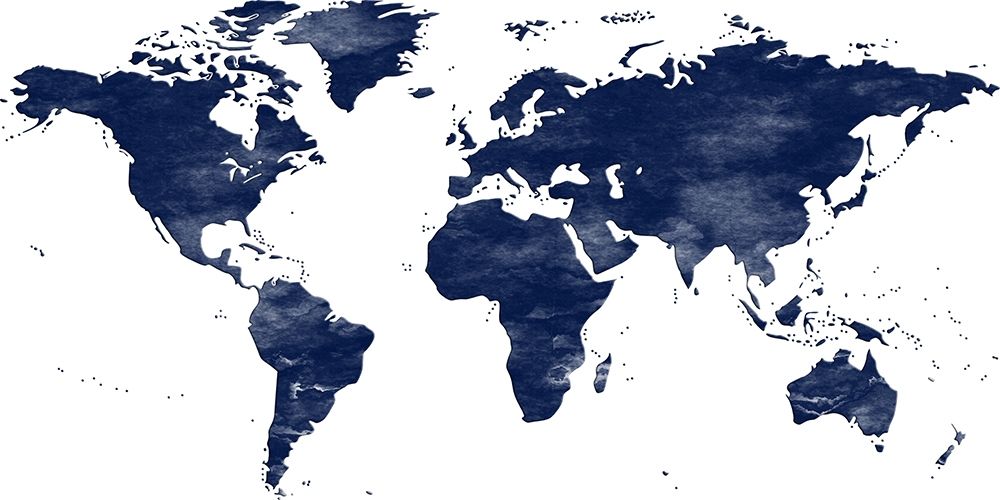 Navy Map art print by Jamie Phillip for $57.95 CAD