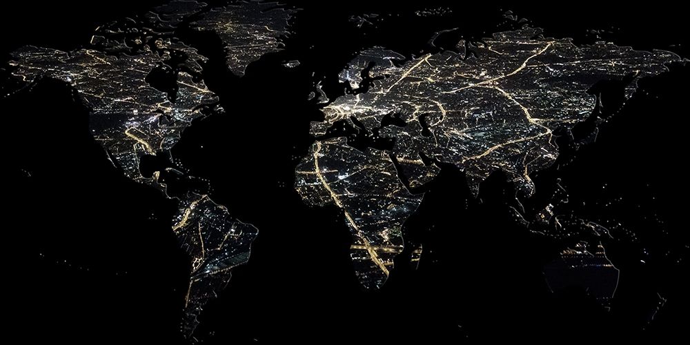 Night Map art print by Jamie Phillip for $57.95 CAD