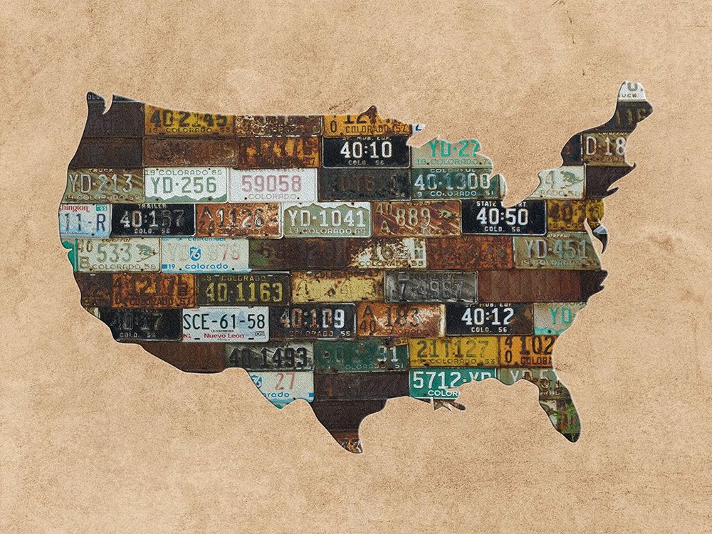 Map USA art print by Jamie Phillip for $57.95 CAD