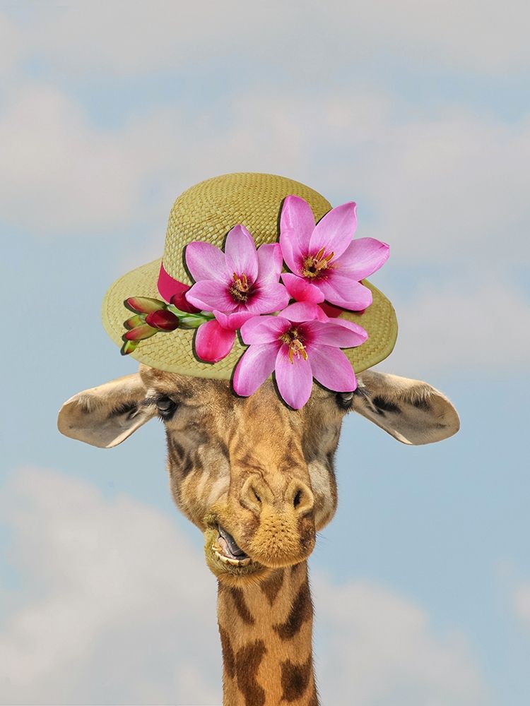 Giraffe Floral 2 art print by Jamie Phillip for $57.95 CAD