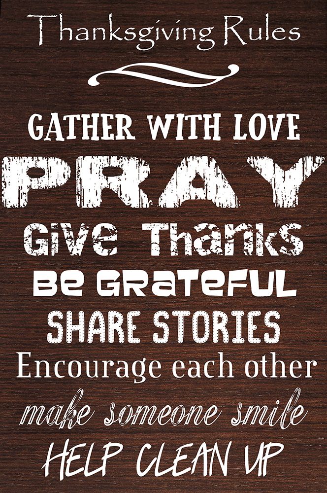 Thanksgiving Rules art print by Jamie Phillip for $57.95 CAD