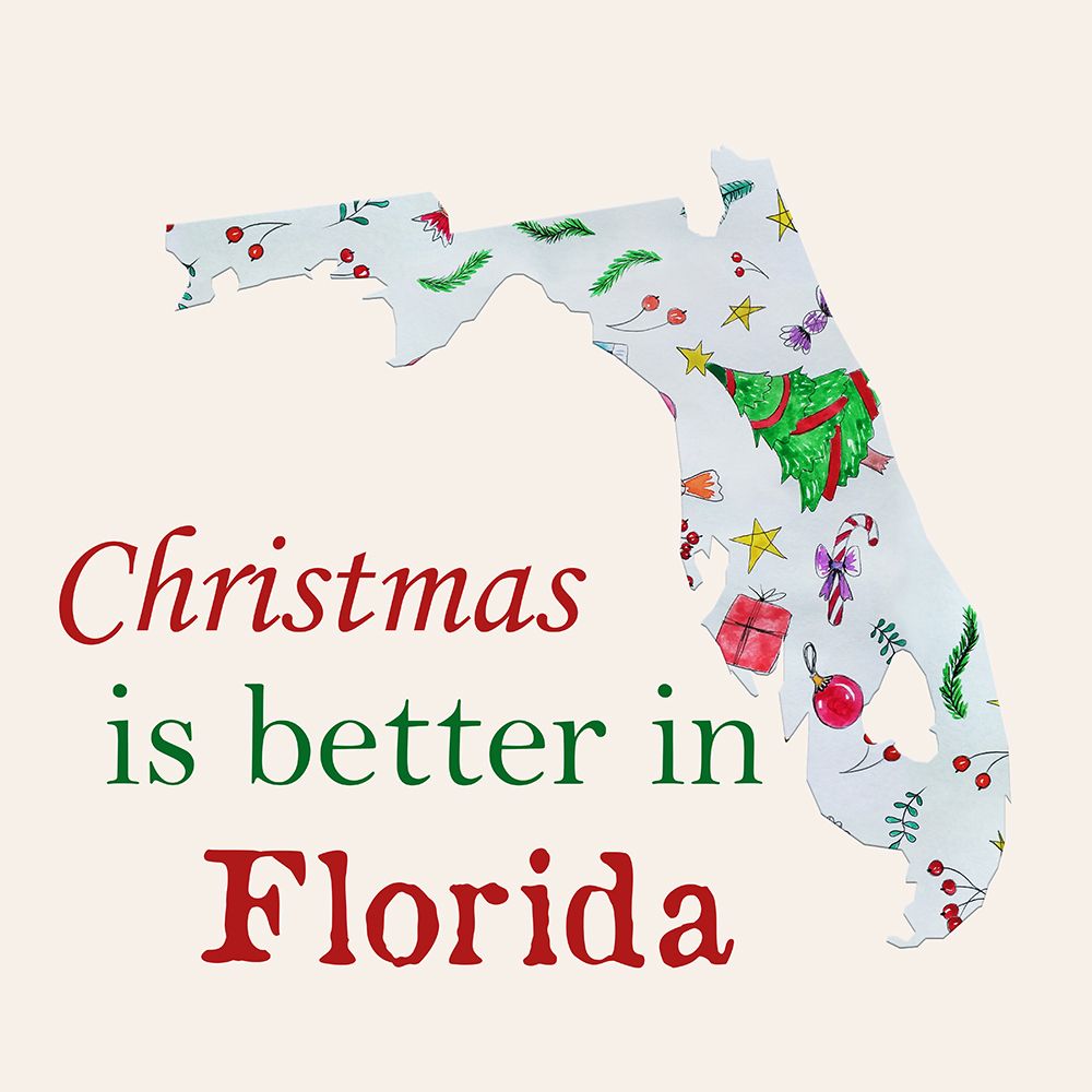Florida Christmas art print by Jamie Phillip for $57.95 CAD